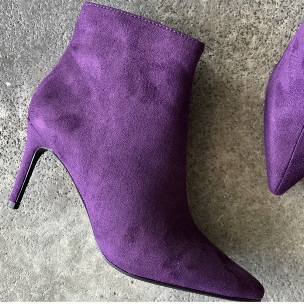 1 Left! Delicious Royal PURPLE faux suede BOOTIE - Picture 4 of 7